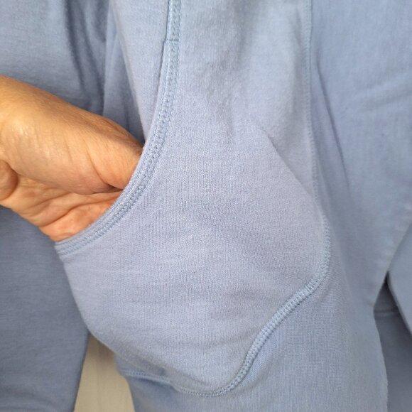 Eddie Bauer Blue Fleece Wrap Cardigan - Picture 4 of 5